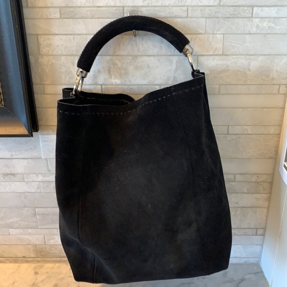 Prada Bucket Suede Handbag